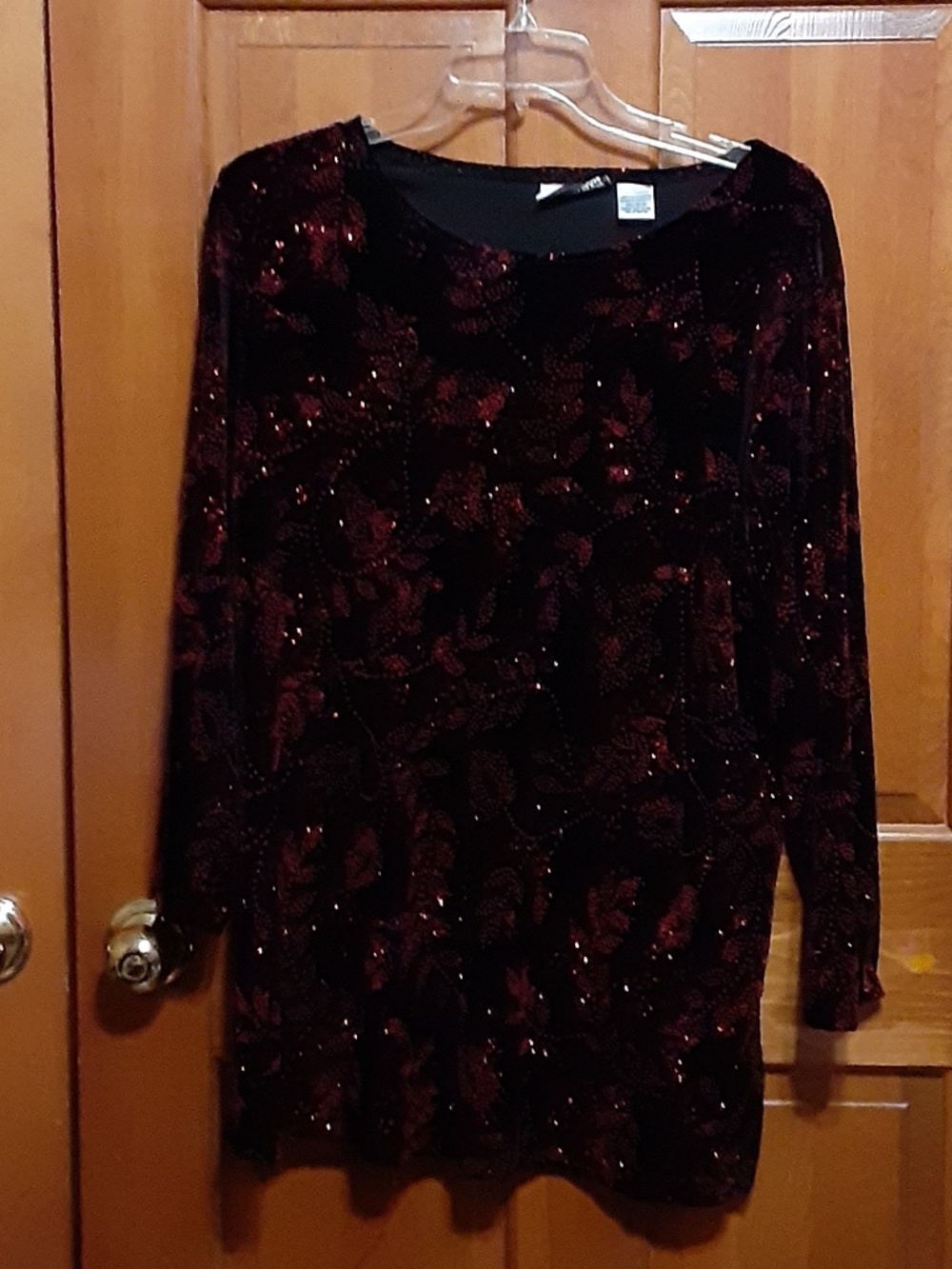 Fashion Bug Formal Velvet Maxi Skirt & Sparkly Top Set - Picture 5 of 8